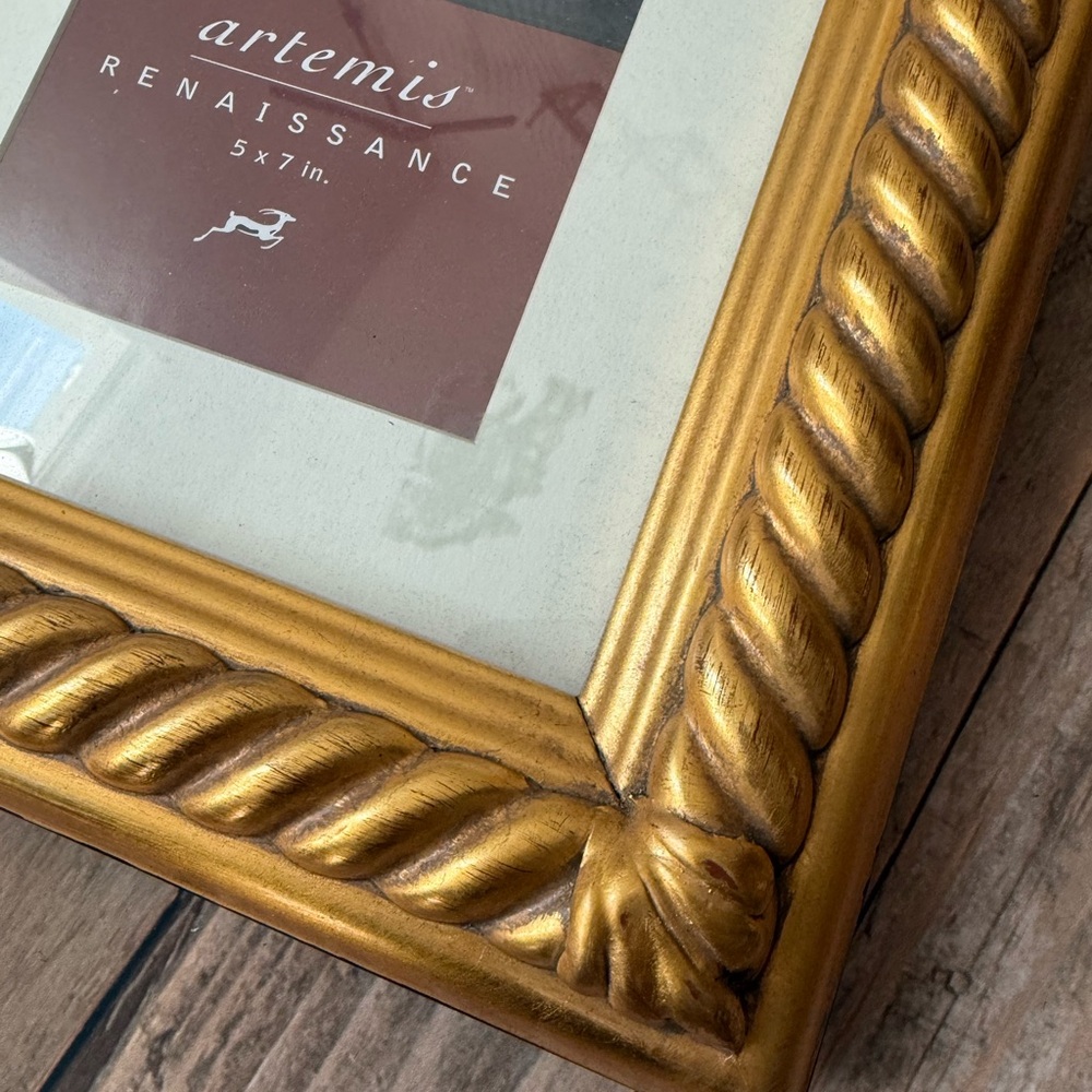 Artemis Design Co. Gold Rope-Edge Decorative Photo Frame - Picture 4 of 6